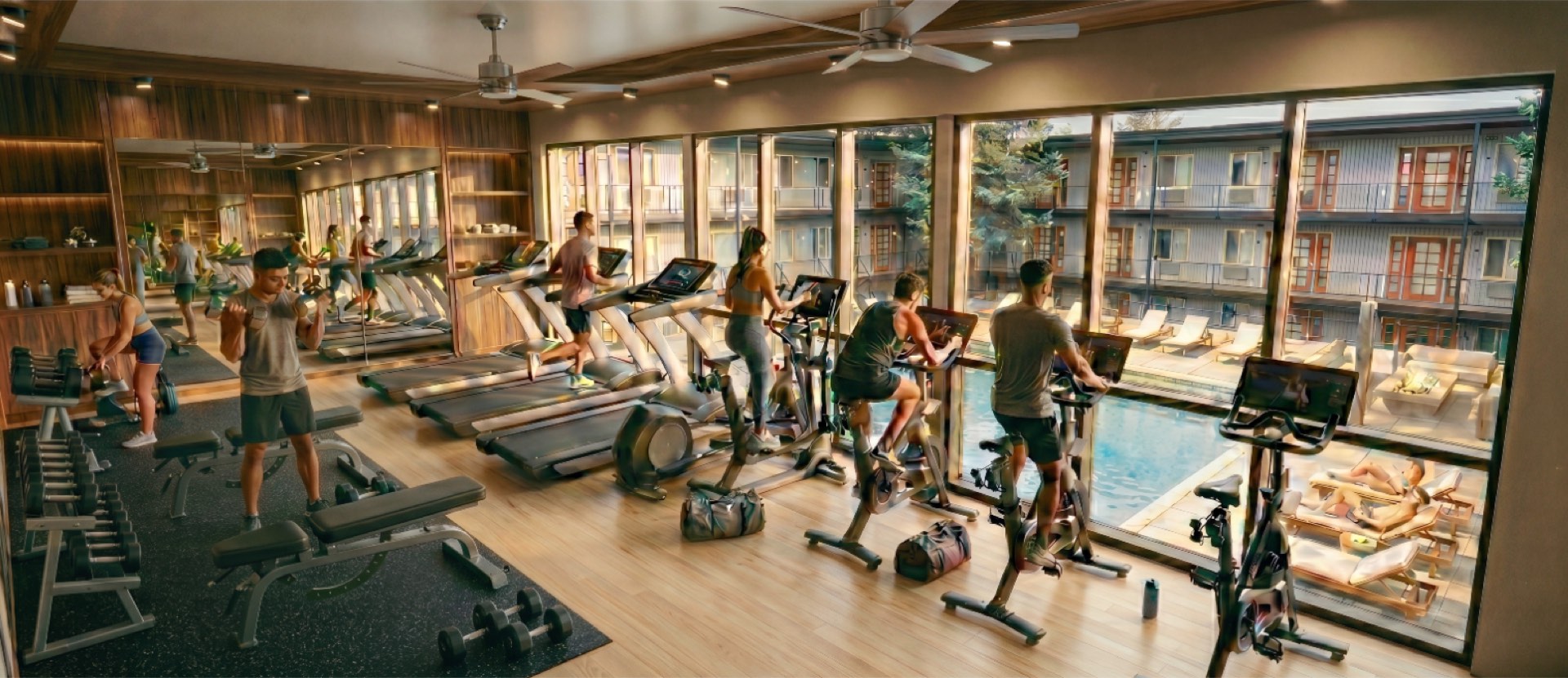 The Lodge — new fitness center rendering